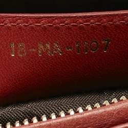 Pre Owned Dior Red Cannage Leather Medium Lady Dior Tote
