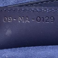 Pre Owned Dior Navy Blue Ultra Matte Leather Saddle Bag