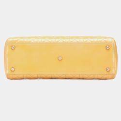 مملوكة مسبقًا Dior Beige Large Patent Cannage Lady Dior