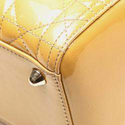 مملوكة مسبقًا Dior Beige Large Patent Cannage Lady Dior