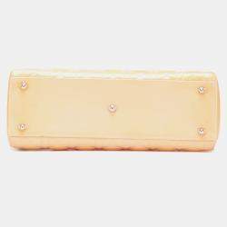 Pre Owned حقيبة يد ديور "ليدي ديور" جلد بنقش كاناج كبيرة بيج براءات الاختراع