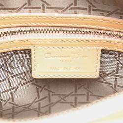 Pre Owned حقيبة يد ديور "ليدي ديور" جلد بنقش كاناج كبيرة بيج براءات الاختراع