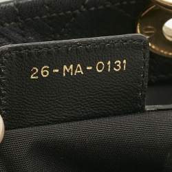 Pre Owned Dior Black Cannage Leather Small Soft Lady Dior Tote