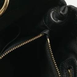 Pre Owned Dior Black Cannage Leather Small Soft Lady Dior Tote