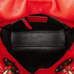Pre Owned Dior Lady Dior Mini Calfskin Red Sequin Embellished Handbag