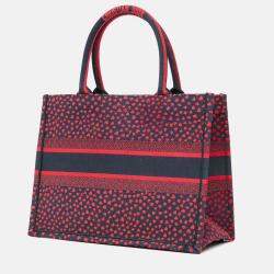Pre Owned Dior  Pop Hearts I Love Paris Book Tote Red Medium Canvas Tote Bag