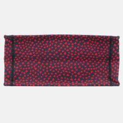 Pre Owned Dior  Pop Hearts I Love Paris Book Tote Red Medium Canvas Tote Bag