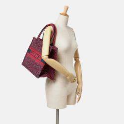 Pre Owned Dior  Pop Hearts I Love Paris Book Tote Red Medium Canvas Tote Bag