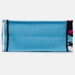 Pre Owned Dior D Jungle Pop Book Tote Blue Medium Multicolor Canvas Tote Bag