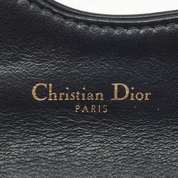 Pre Owned Dior Navy Blue Oblique Canvas Saddle 5 Gusset Card Holder