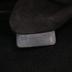 Pre Owned Dior Black White Medium Calfskin Checkered Lady Dior