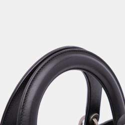 Pre Owned Dior Black White Medium Calfskin Checkered Lady Dior