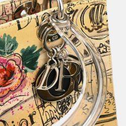 Pre Owned Christian Dior Beige Canvas Lady Dior 2way Handbag