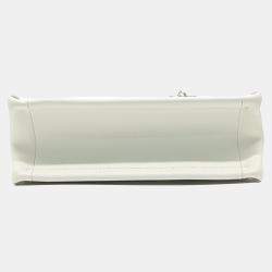Pre Owned Dior White Leather Cannage Book Tote Bag Mini