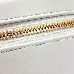Pre Owned Dior White Leather CD Signature Small Vanity bag