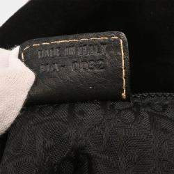 Pre Owned Christian Dior Black Leather Saddle Shoulder Bag