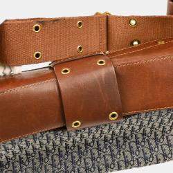 Pre Owned Christian Dior Navy Trotter Street Chic Columbus Shoulder Bag