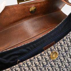 Pre Owned Christian Dior Navy Trotter Street Chic Columbus Shoulder Bag