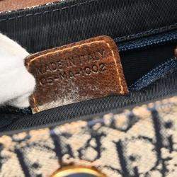 Pre Owned Christian Dior Navy Trotter Street Chic Columbus Shoulder Bag