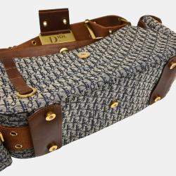 Pre Owned Christian Dior Navy Trotter Street Chic Columbus Shoulder Bag