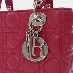Pre Owned Christian Dior Small Lambskin Lucky Badges My Lady Dior