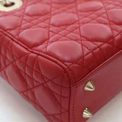 Pre Owned Christian Dior Small Lambskin Lucky Badges My Lady Dior