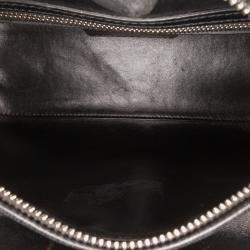 Pre Owned Dior Black Medium Velvet and Canvas Lady Dior