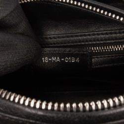 Pre Owned Dior Black Medium Velvet and Canvas Lady Dior