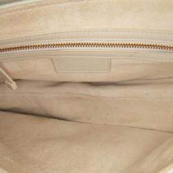 Pre Owned Dior White Ultra Matte Calfskin Saddle Bag