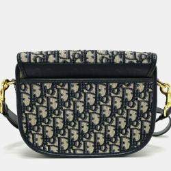 Pre Owned Dior Caro Cannage Grey Leather Shoulder Bag