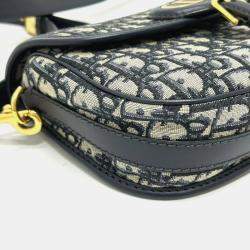 Pre Owned Dior Caro Cannage Grey Leather Shoulder Bag