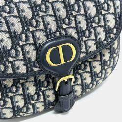 Pre Owned Dior Caro Cannage Grey Leather Shoulder Bag