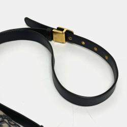 Pre Owned Dior Caro Cannage Grey Leather Shoulder Bag