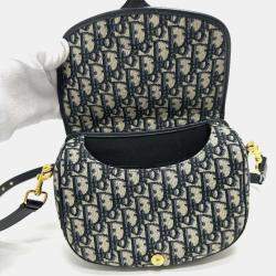 Pre Owned Dior Caro Cannage Grey Leather Shoulder Bag