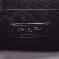 Pre Owned Dior Navy Blue Oblique Canvas Satchel