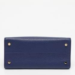 Pre Owned Dior Navy Blue Leather Medium Diorever Tote