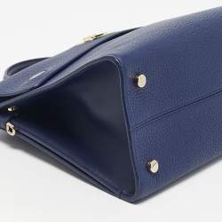 Pre Owned Dior Navy Blue Leather Medium Diorever Tote