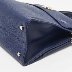 Pre Owned Dior Navy Blue Leather Medium Diorever Tote