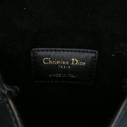 Pre Owned Dior Black Micro Leather Bobby Crossbody