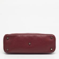 Pre Owned Dior Red Leather Medium Diorissimo Shopper Tote