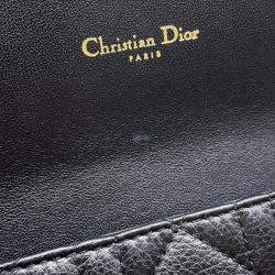 Pre Owned Dior Caro Black Leather Wallet