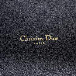 Pre Owned Dior Caro Black Leather Wallet