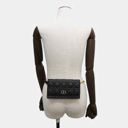 Pre Owned Dior Caro Black Leather Wallet