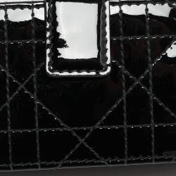 Pre Owned  Dior Black Cannage Patent Leather Lady Dior 5 Gusset Card Holder 