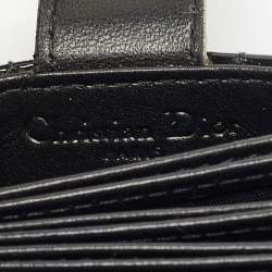 Pre Owned  Dior Black Cannage Patent Leather Lady Dior 5 Gusset Card Holder 