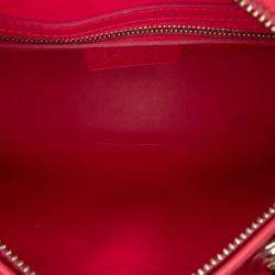 Pre Owned Dior Beige/Pink Medium Woven Raffia Lady Dior