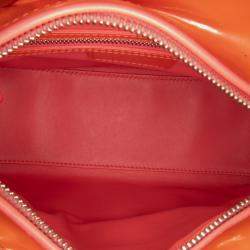 Pre Owned Dior Beige/Orange Medium Lambskin Cannage Stitched Lady Dior