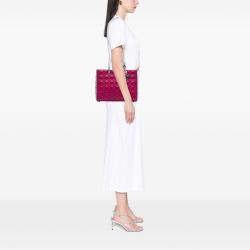 Pre Owned Dior Pink Large Bicolor Lambskin Cannage Lady Dior
