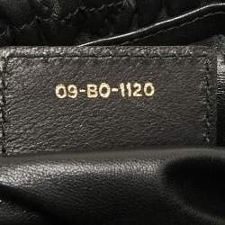 Pre Owned Dior Black Quilted Cannage Leather Delices Gaufre Tote