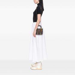 Pre Owned Dior Blue Mini Denim Embroidered Lady Dior